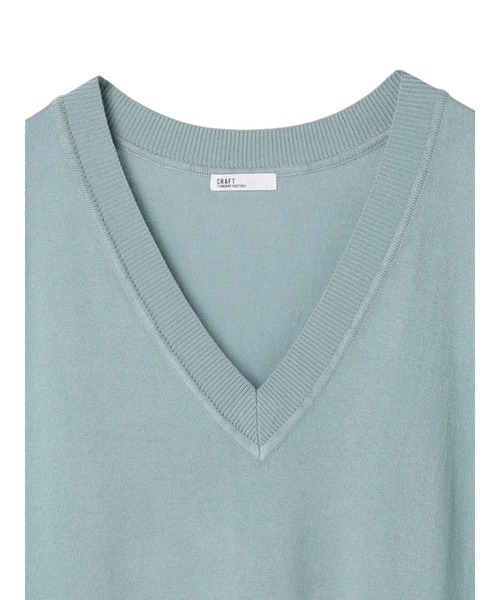 CRAFT STANDARD BOUTIQUE（クラフトスタンダードブティック）の「後ろボタンVネックチュニック　＊◆（ベスト・レディース・ブラック/グリーン/アイボリー・FREE）」の19枚目の写真