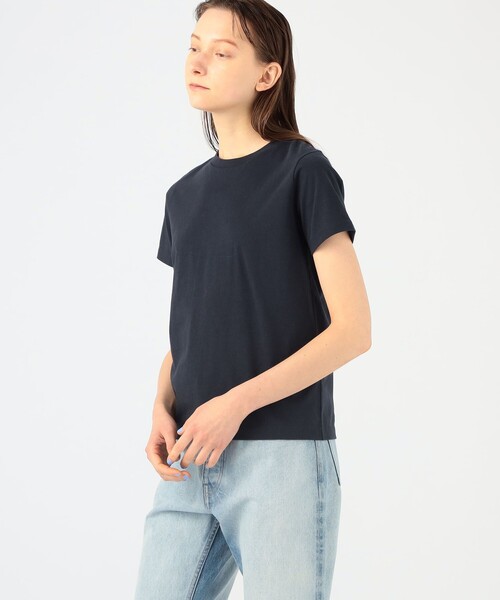 TOMORROWLAND (トゥモローランド)の「ソフトコットン ハーフスリーブプルオーバー(Tシャツ/カットソー・レディース・ベージュ系その他/ライトベージュ/ホワイト/ブラック系その他/ボルドー/ネイビー・M/S)」の6枚目の写真