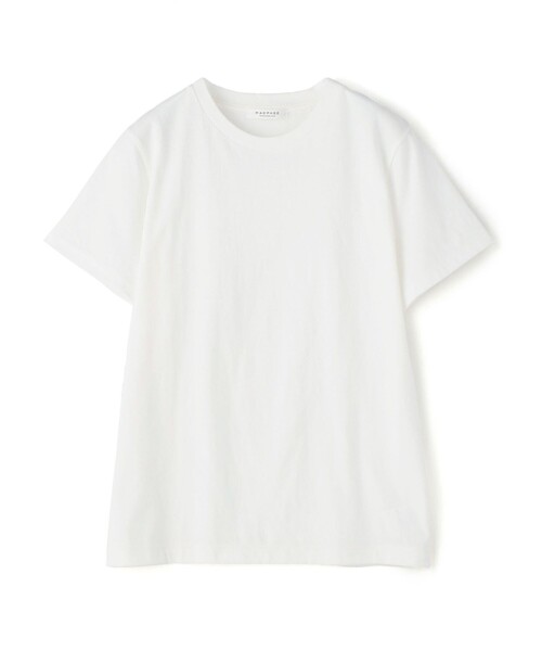 TOMORROWLAND (トゥモローランド)の「ソフトコットン ハーフスリーブプルオーバー(Tシャツ/カットソー・レディース・ベージュ系その他/ライトベージュ/ホワイト/ブラック系その他/ボルドー/ネイビー・M/S)」の2枚目の写真
