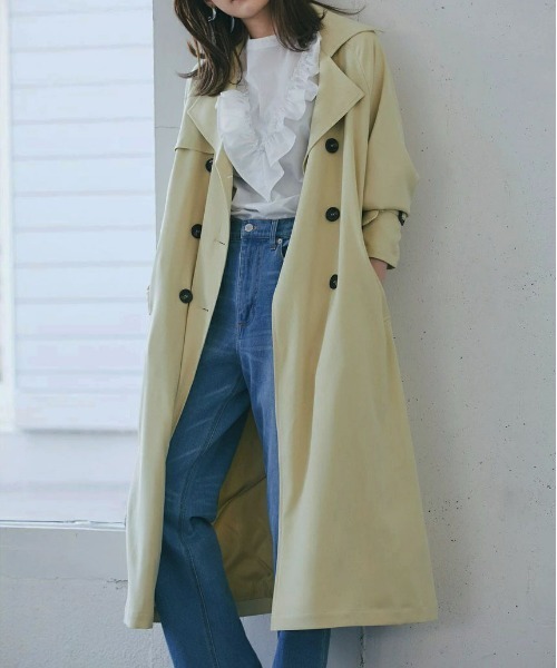 &. NOSTALGIA(アンドドットノスタルジア)の「トレンチコート(トレンチコート・レディース・イエロー/ブルー/グリーン/ライトベージュ/ベージュ系その他・FREE)」の5枚目の写真