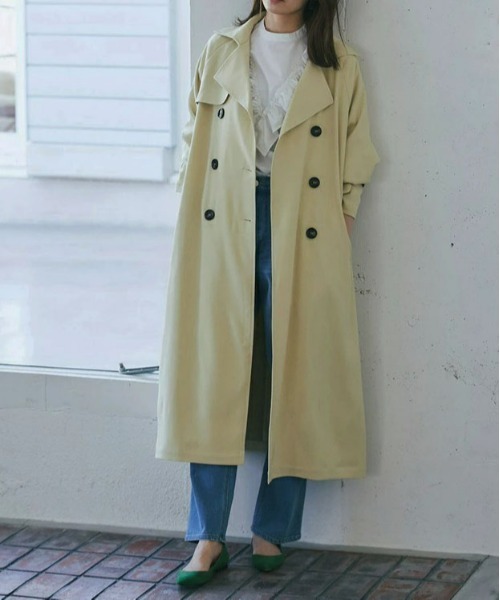&. NOSTALGIA(アンドドットノスタルジア)の「トレンチコート(トレンチコート・レディース・イエロー/ブルー/グリーン/ライトベージュ/ベージュ系その他・FREE)」の10枚目の写真