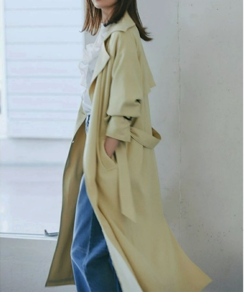 &. NOSTALGIA(アンドドットノスタルジア)の「トレンチコート(トレンチコート・レディース・イエロー/ブルー/グリーン/ライトベージュ/ベージュ系その他・FREE)」の6枚目の写真