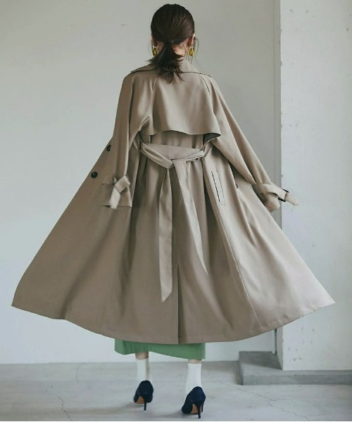 &. NOSTALGIA(アンドドットノスタルジア)の「トレンチコート(トレンチコート・レディース・イエロー/ブルー/グリーン/ライトベージュ/ベージュ系その他・FREE)」の8枚目の写真
