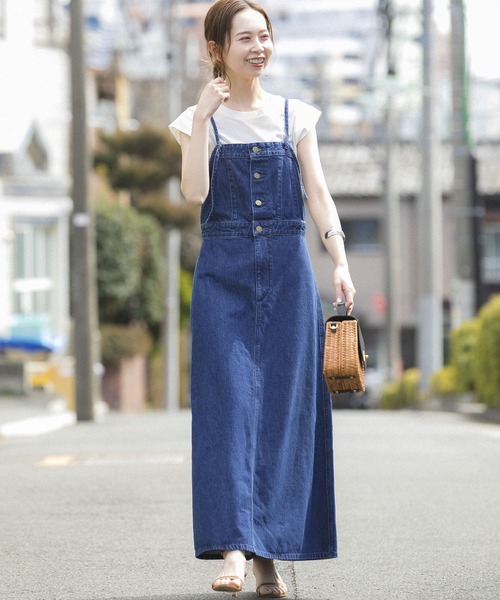 URBAN RESEARCH ROSSO WOMEN(アーバンリサーチ ロッソ)の「『別注』Lee×ROSSO FLARE SALOPETTE SKIRT(サロペット/オーバーオール・レディース・インディゴブルー/ブラウン・SMALL/X-SMALL)」の15枚目の写真