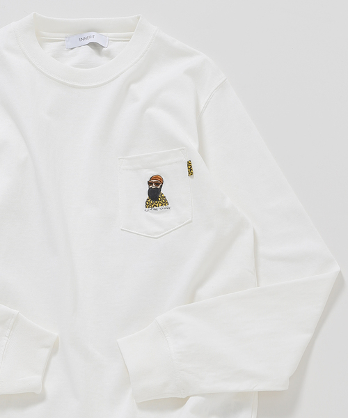 B.C STOCK(ベーセーストック)の「ENJOY GENTLEMAN ロングスリーブTシャツ(Tシャツ/カットソー・メンズ・グリーン/ブラック/ホワイト・SMALL/LARGE/MEDIUM)」の1枚目の写真