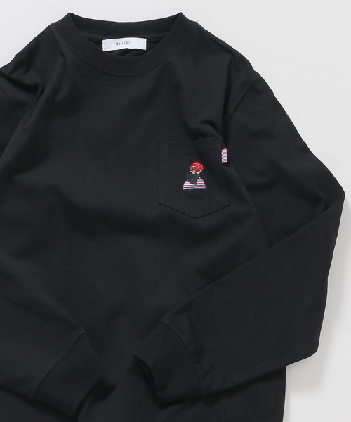 B.C STOCK(ベーセーストック)の「ENJOY GENTLEMAN ロングスリーブTシャツ(Tシャツ/カットソー・メンズ・グリーン/ブラック/ホワイト・SMALL/LARGE/MEDIUM)」の2枚目の写真
