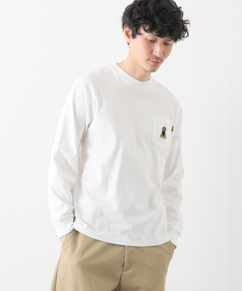 B.C STOCK(ベーセーストック)の「ENJOY GENTLEMAN ロングスリーブTシャツ(Tシャツ/カットソー・メンズ・グリーン/ブラック/ホワイト・SMALL/LARGE/MEDIUM)」の5枚目の写真