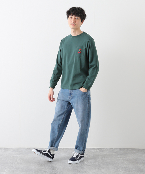 B.C STOCK(ベーセーストック)の「ENJOY GENTLEMAN ロングスリーブTシャツ(Tシャツ/カットソー・メンズ・グリーン/ブラック/ホワイト・SMALL/LARGE/MEDIUM)」の7枚目の写真
