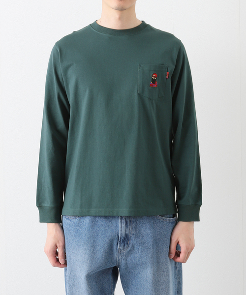 B.C STOCK(ベーセーストック)の「ENJOY GENTLEMAN ロングスリーブTシャツ(Tシャツ/カットソー・メンズ・グリーン/ブラック/ホワイト・SMALL/LARGE/MEDIUM)」の8枚目の写真