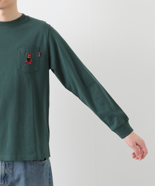 B.C STOCK(ベーセーストック)の「ENJOY GENTLEMAN ロングスリーブTシャツ(Tシャツ/カットソー・メンズ・グリーン/ブラック/ホワイト・SMALL/LARGE/MEDIUM)」の13枚目の写真