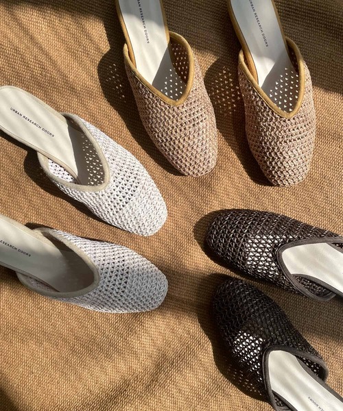 URBAN RESEARCH DOORS（アーバンリサーチドアーズ）の「メッシュスリッパ（サンダル・レディース・ブラウン/アイボリー/キャメル・38/36/37）」の6枚目の写真