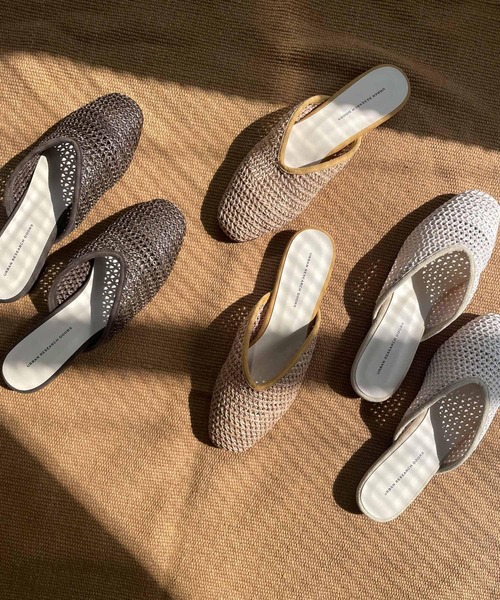 URBAN RESEARCH DOORS（アーバンリサーチドアーズ）の「メッシュスリッパ（サンダル・レディース・ブラウン/アイボリー/キャメル・38/36/37）」の7枚目の写真