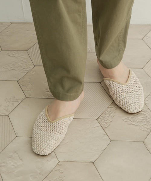 URBAN RESEARCH DOORS（アーバンリサーチドアーズ）の「メッシュスリッパ（サンダル・レディース・ブラウン/アイボリー/キャメル・38/36/37）」の10枚目の写真