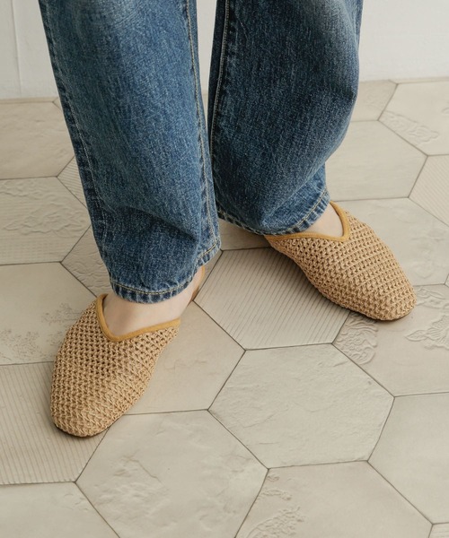 URBAN RESEARCH DOORS（アーバンリサーチドアーズ）の「メッシュスリッパ（サンダル・レディース・ブラウン/アイボリー/キャメル・38/36/37）」の12枚目の写真