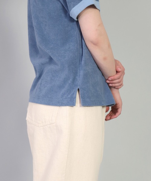 OMNIGOD（オムニゴッド）の「[OMNIGOD womens / オムニゴッド] ミニパイル ショートスリーブトレーナー（Tシャツ/カットソー・レディース・ネイビー/ブラウン/オフホワイト・FREE）」の11枚目の写真