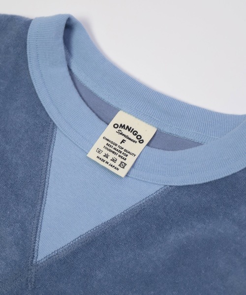 OMNIGOD（オムニゴッド）の「[OMNIGOD womens / オムニゴッド] ミニパイル ショートスリーブトレーナー（Tシャツ/カットソー・レディース・ネイビー/ブラウン/オフホワイト・FREE）」の17枚目の写真