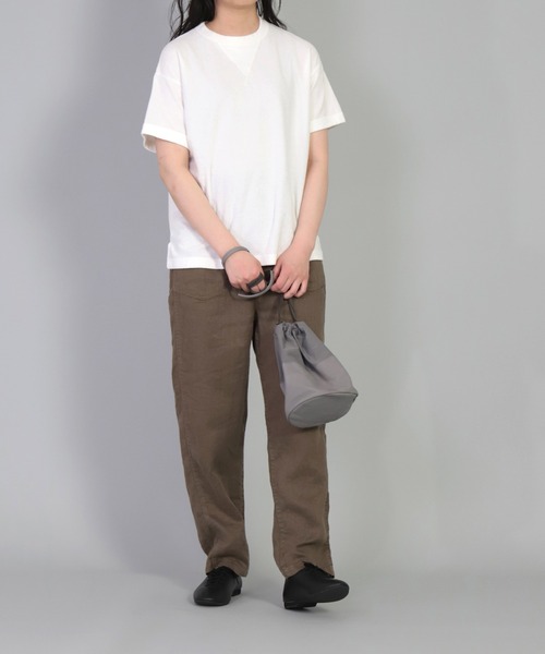 OMNIGOD（オムニゴッド）の「[OMNIGOD womens / オムニゴッド] ミニパイル ショートスリーブトレーナー（Tシャツ/カットソー・レディース・ネイビー/ブラウン/オフホワイト・FREE）」の21枚目の写真