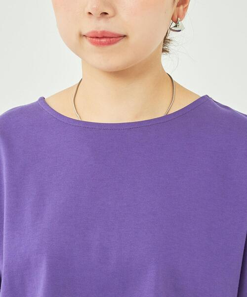 green label relaxing（グリーンレーベルリラクシング）の「【WEB限定】［ XS /H148-155㎝］ワイド クロップド Tシャツ（Tシャツ/カットソー・レディース・ホワイト/パープル/ダークグレー・XS）」の16枚目の写真