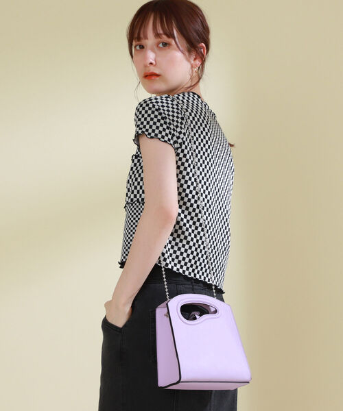 Ray BEAMS（レイビームス）の「Ray BEAMS / チェッカー パッチワーク Tシャツ（Tシャツ/カットソー・レディース・ブラック/レッド・ONE SIZE）」の13枚目の写真