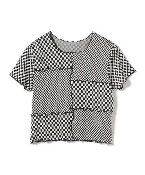 Ray BEAMS（レイビームス）の「Ray BEAMS / チェッカー パッチワーク Tシャツ（Tシャツ/カットソー・レディース・ブラック/レッド・ONE SIZE）」の20枚目の写真