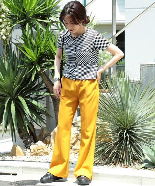 Ray BEAMS（レイビームス）の「Ray BEAMS / チェッカー パッチワーク Tシャツ（Tシャツ/カットソー・レディース・ブラック/レッド・ONE SIZE）」の18枚目の写真