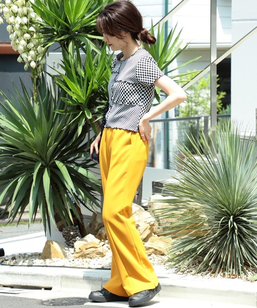 Ray BEAMS（レイビームス）の「Ray BEAMS / チェッカー パッチワーク Tシャツ（Tシャツ/カットソー・レディース・ブラック/レッド・ONE SIZE）」の19枚目の写真