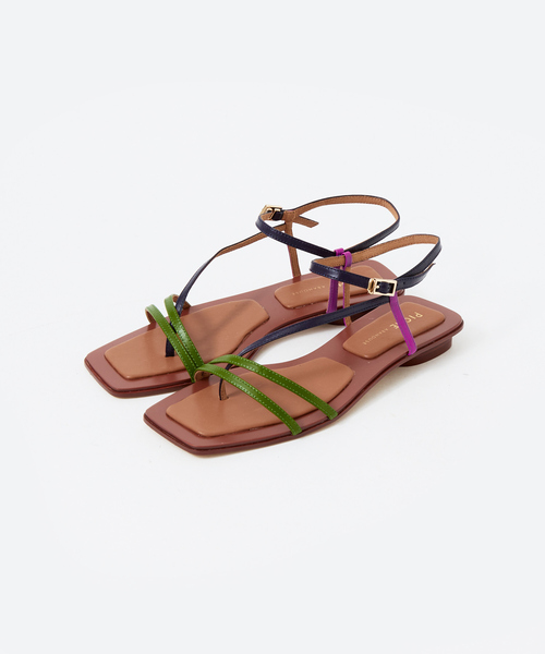 PICHE ABAHOUSE（ピシェ アバハウス）の「華奢ストラップコンフォートフラットサンダル（サンダル・レディース・ライトブルー/ホワイト/その他/ブラック・M/S/L）」の4枚目の写真