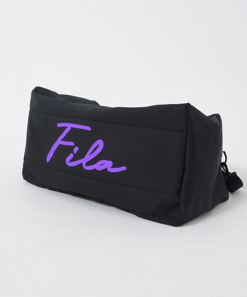 FILA 筆記体パープル　ボストンバック FILA ボストンバッグ 「FILA/フィラ」 WEB限定 別注 筆記体 BIG