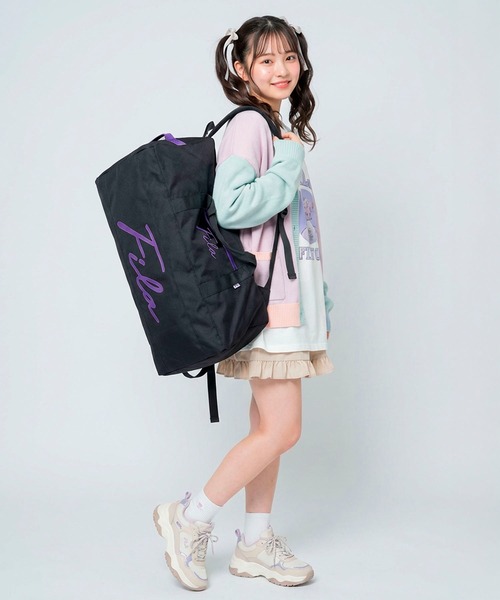 FILA(フィラ)の「【FILA/フィラ】 WEB限定 別注 筆記体 BIG ロゴ 3way ボストンバッグ リュック ショルダーバッグ 大容量 47L(ボストンバッグ・メンズ・ブラック×ホワイト/ブラック系その他/ブラック×パープル/ブラック系その他2/ネイビー系2/ブラック系2/ブラック系その他3/ネイビー系1/ブラック系1/ブラック系その他4・FREE)」の22枚目の写真