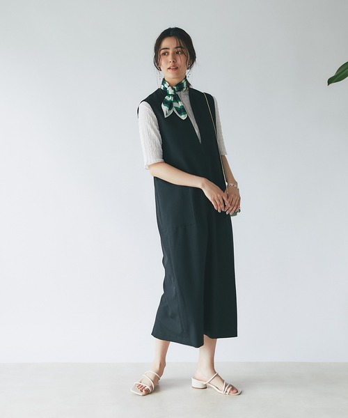 un dix cors（アンディコール）の「コーディネートのポイントに　ストライプスカーフ（バンダナ/スカーフ・レディース・ブラウン/ネイビー・FREE）」の16枚目の写真