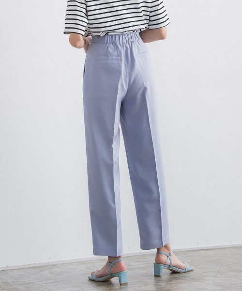 ［貴島明日香さん着用］リネンライクボタンデザインストレートパンツ