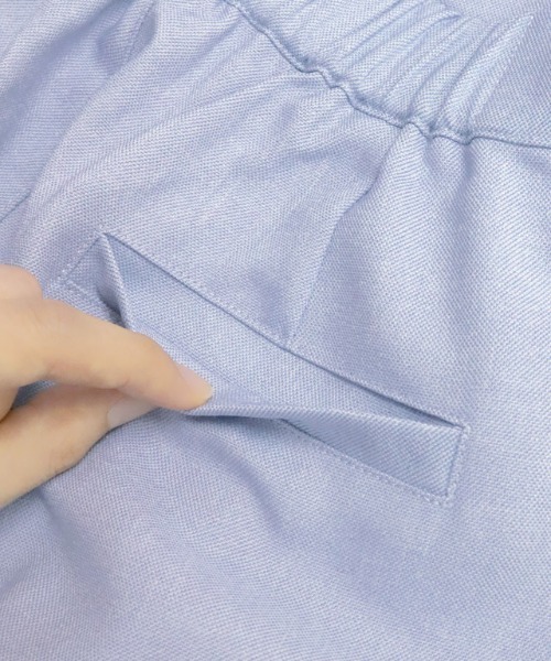 ［貴島明日香さん着用］リネンライクボタンデザインストレートパンツ