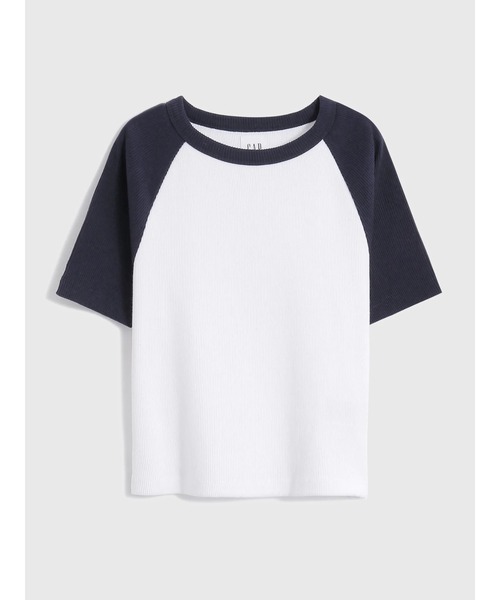 GAP（ギャップ）の「リブ カラーブロック Tシャツ（Tシャツ/カットソー・レディース・ベージュ/ホワイト/グリーン/ブルー・L/S/M/XS/XL/XXS）」の14枚目の写真