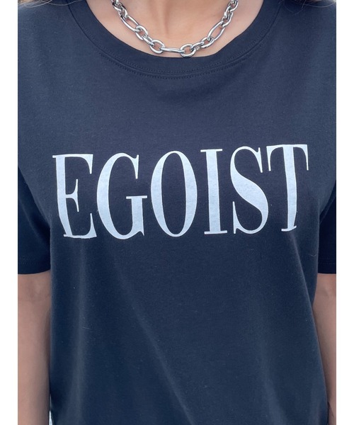 EGOIST(エゴイスト)の「EGOISTロゴTシャツ(Tシャツ/カットソー・レディース・ホワイト/ブラック・FREE)」の13枚目の写真