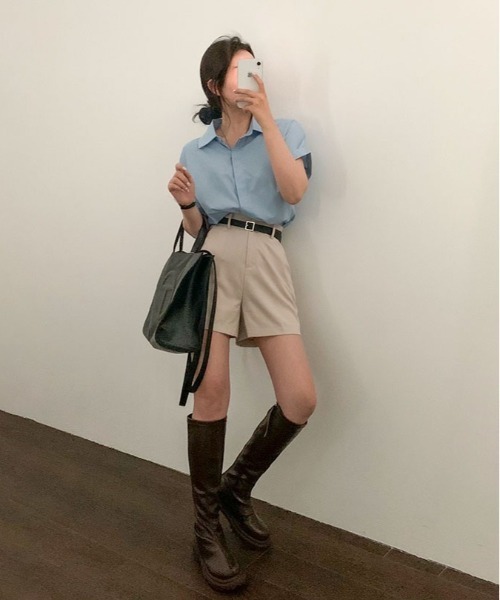 BEIDELLI（ベイデリー）の「[BELLIDE MADE] ハーフレングススラックス（スラックス・レディース・ブラック/ベージュ・SMALL/MEDIUM/LARGE）」の10枚目の写真