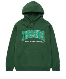 HUF | THRASHER BAYVIEW HOODIE / HUF 【HUF×THRASHER】 コラボ フード パーカー(パーカー)