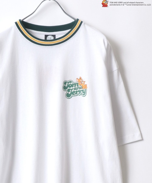 Tom&Jerry(トムアンドジェリー)の「Tom and Jerry/トム&ジェリー カレッジ アーチロゴ リンガー ビッグシルエット Tシャツ(Tシャツ/カットソー・メンズ・ホワイト/ホワイト系その他/ブラック/ブルー系その他/ブラック系その他/ホワイト系その他2/ホワイト系その他3/ブラック系その他2/ブラック系その他3/ホワイト系その他4/ブルー系その他2・M/L)」の4枚目の写真
