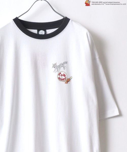 Tom&Jerry(トムアンドジェリー)の「Tom and Jerry/トム&ジェリー カレッジ アーチロゴ リンガー ビッグシルエット Tシャツ(Tシャツ/カットソー・メンズ・ホワイト/ホワイト系その他/ブラック/ブルー系その他/ブラック系その他/ホワイト系その他2/ホワイト系その他3/ブラック系その他2/ブラック系その他3/ホワイト系その他4/ブルー系その他2・M/L)」の6枚目の写真