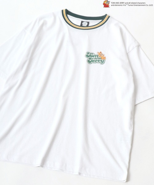 Tom&Jerry(トムアンドジェリー)の「Tom and Jerry/トム&ジェリー カレッジ アーチロゴ リンガー ビッグシルエット Tシャツ(Tシャツ/カットソー・メンズ・ホワイト/ホワイト系その他/ブラック/ブルー系その他/ブラック系その他/ホワイト系その他2/ホワイト系その他3/ブラック系その他2/ブラック系その他3/ホワイト系その他4/ブルー系その他2・M/L)」の14枚目の写真