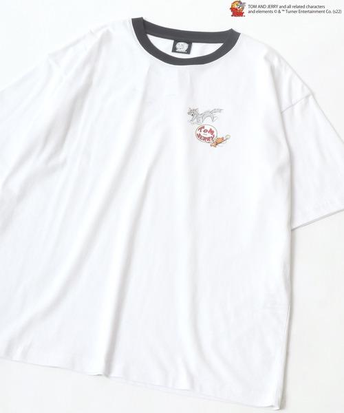 Tom&Jerry(トムアンドジェリー)の「Tom and Jerry/トム&ジェリー カレッジ アーチロゴ リンガー ビッグシルエット Tシャツ(Tシャツ/カットソー・メンズ・ホワイト/ホワイト系その他/ブラック/ブルー系その他/ブラック系その他/ホワイト系その他2/ホワイト系その他3/ブラック系その他2/ブラック系その他3/ホワイト系その他4/ブルー系その他2・M/L)」の18枚目の写真