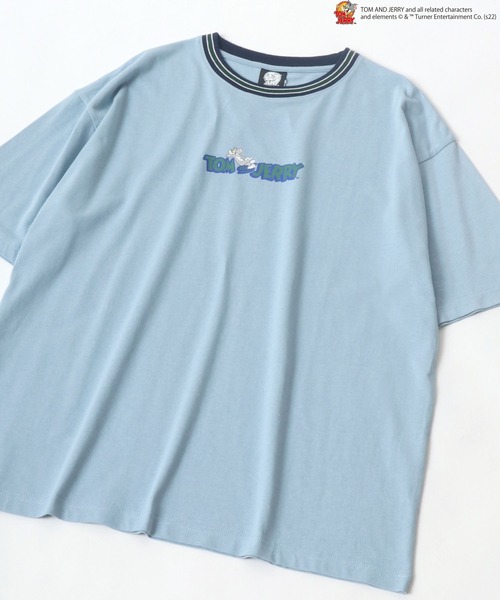 Tom&Jerry(トムアンドジェリー)の「Tom and Jerry/トム&ジェリー カレッジ アーチロゴ リンガー ビッグシルエット Tシャツ(Tシャツ/カットソー・メンズ・ホワイト/ホワイト系その他/ブラック/ブルー系その他/ブラック系その他/ホワイト系その他2/ホワイト系その他3/ブラック系その他2/ブラック系その他3/ホワイト系その他4/ブルー系その他2・M/L)」の15枚目の写真