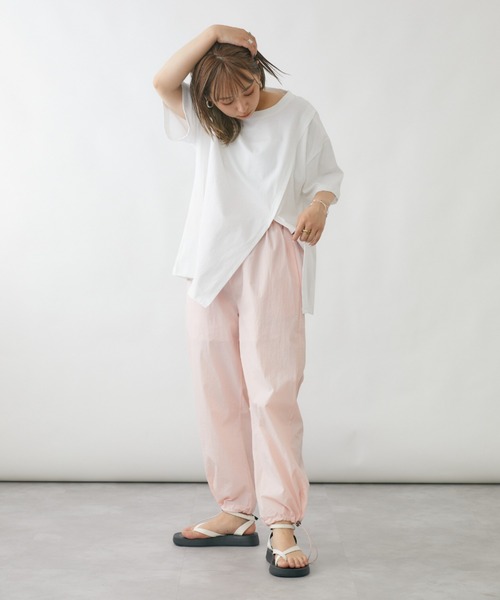 mebole（メボレ）の「デザインスリットTシャツ（Tシャツ/カットソー・レディース・ホワイト/ブラック/グリーン・FREE）」の7枚目の写真