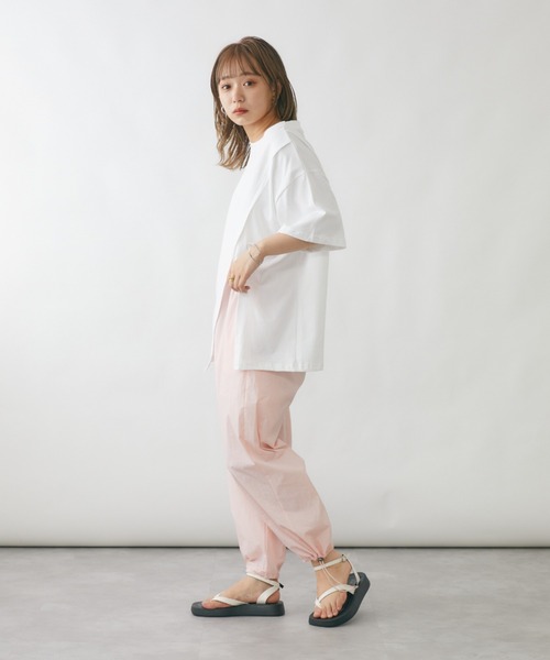 mebole（メボレ）の「デザインスリットTシャツ（Tシャツ/カットソー・レディース・ホワイト/ブラック/グリーン・FREE）」の8枚目の写真