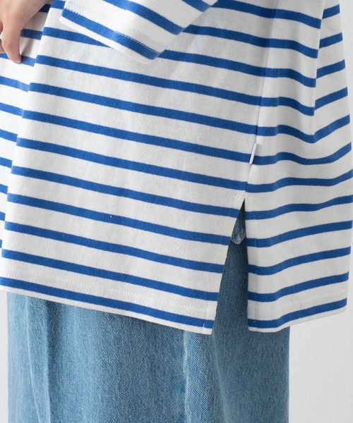 WHIMSIC（ウィムジック）の「【WHIMSIC】バスクシャツ2（Tシャツ/カットソー・レディース・パープル/ブルー系その他/ホワイト系その他2/ホワイト系その他・FREE）」の12枚目の写真