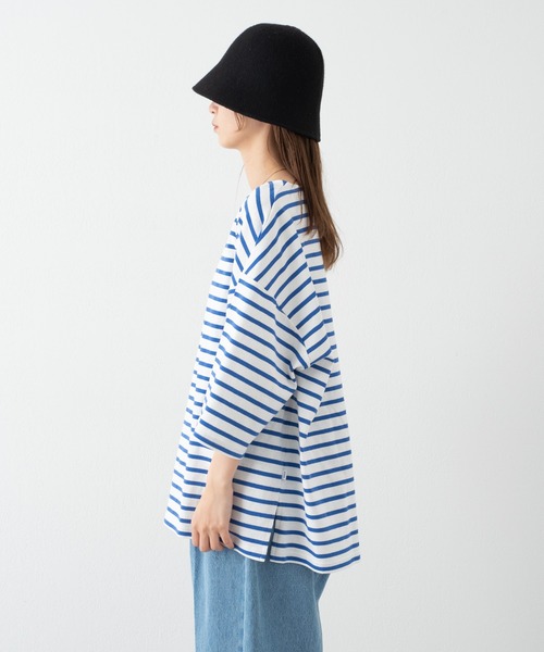 WHIMSIC（ウィムジック）の「【WHIMSIC】バスクシャツ2（Tシャツ/カットソー・レディース・パープル/ブルー系その他/ホワイト系その他2/ホワイト系その他・FREE）」の14枚目の写真