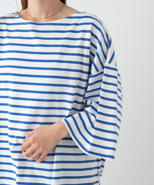 WHIMSIC（ウィムジック）の「【WHIMSIC】バスクシャツ2（Tシャツ/カットソー・レディース・パープル/ブルー系その他/ホワイト系その他2/ホワイト系その他・FREE）」の17枚目の写真