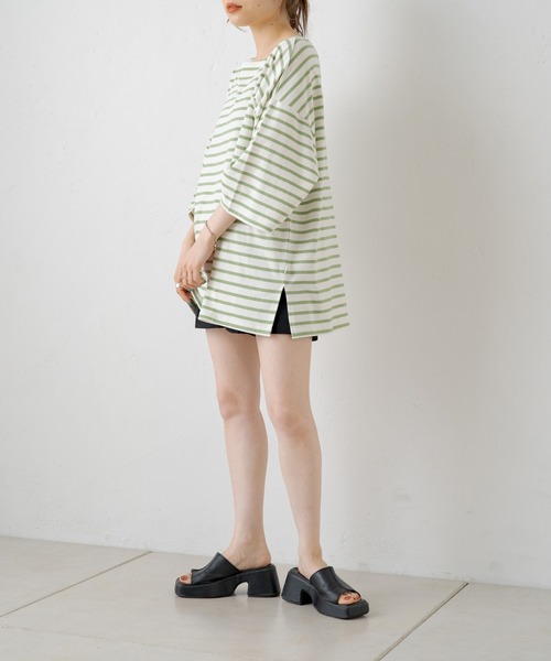 WHIMSIC（ウィムジック）の「【WHIMSIC】バスクシャツ2（Tシャツ/カットソー・レディース・パープル/ブルー系その他/ホワイト系その他2/ホワイト系その他・FREE）」の21枚目の写真