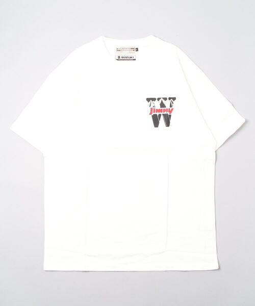 WILDERNESS EXPERIENCE(ウィルダネスエクスペリエンス)の「WILDERNESS EXPERIENCE ウィルダネス × ジムニー マウンテン W ジムニー Tシャツ(Tシャツ/カットソー・メンズ・ホワイト/ブラック・M/L/XL)」の7枚目の写真