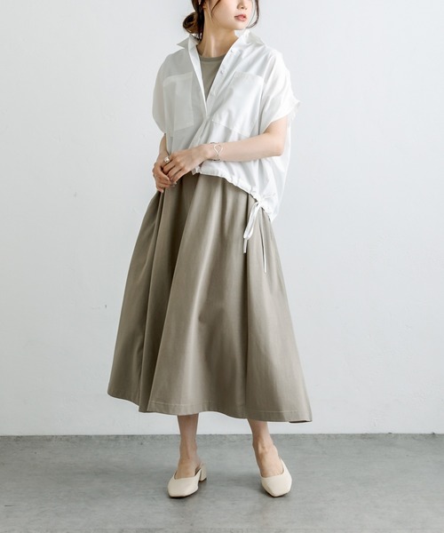 PUAL CE CIN(ピュアルセシン)の「異素材切替カットワンピース(ワンピース・レディース・チャコールグレー/ベージュ/ピンク系その他・FREE)」の21枚目の写真