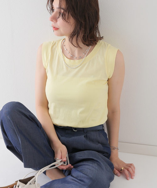 CAL.Berries(カルベリーズ)の「【CAL.Berries / カルベリーズ】COATSAL TEE:カットソー(Tシャツ/カットソー・レディース・ホワイト/イエロー/ブラック・SMALL)」の3枚目の写真